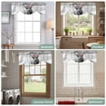 thumbnail image 6 of Tie Up Valances for Windows, Floral Animal Adjustable Valance Curtains Window Treatment for Living Room/Bedroom, Grey Country Vintage Farm Cow Flowers Rod Pocket Kitchen Curtains & Drapes 54x18 Inch, 6 of 9