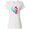 thumbnail image 3 of Inktastic Mermaid And Dolphin, Mermaid With Pink Hair Women's T-Shirt, 3 of 5