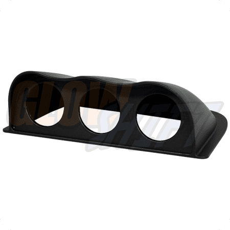 Universal Dome - GlowShift Universal 60mm Triple Dash Gauge Pod w Dome Lip