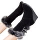 thumbnail image 5 of Zapatos de mujer Invierno Cálido Moda informal Color sólido Punta redonda Media pantorrilla Cinturón de felpa Hebilla Botas de tacón de cuña Wmkox8yii sa2961, 5 of 6