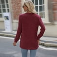 thumbnail image 5 of PTHTECHUS Women Long Sleeve Shirts Winter Crew Neck Casual Tops Lightweight Pullover, 5 of 6