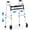 Black, variant on Narrow Folding Walker for Seniors with Trigger Release and 5 Inches Wheels, Lightweight Supports Up to 350 lbs, Aluminum Folding Walker for Elderly, Handicapped and Disabled