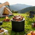 thumbnail image 3 of Withniture 15 Inch Smokeless Fire Pit, Black Stainless Steel Smokeless Wood-Burning Camp Fire Pit with Carry Bag Black Smokeless Firepit Outdoor for 2-4 People, 3 of 8