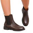 thumbnail image 4 of Willtoo Ankle Boots for Women Round Toe Elastic Fall Winter Booties Chunky Low Heels Slip-on Fashion Short Boots Non Slip Comfortable Daily Work Shoes, 4 of 4