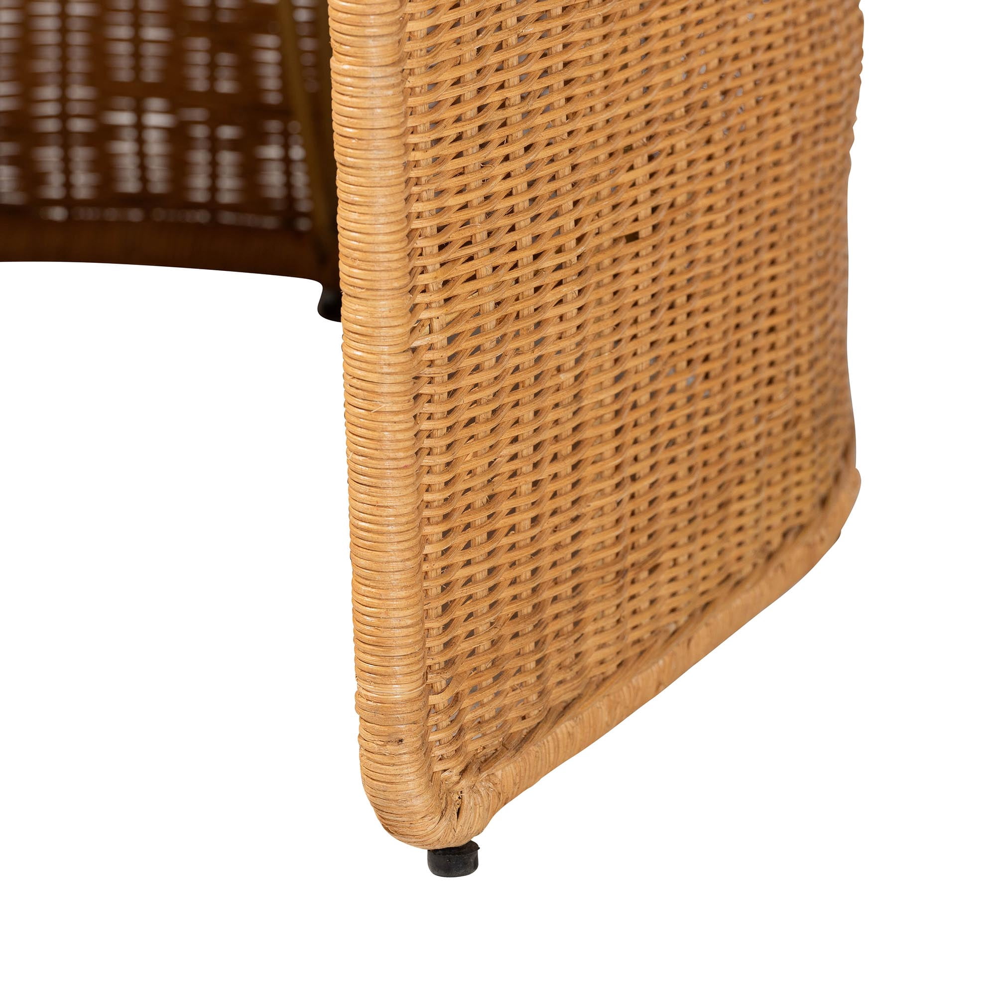 bali & pari Carina Boho Barrel Dining Chair, Light Honey
