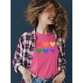 thumbnail image 2 of Colorful Hearts Pride Design Tee T-shirt Color Women's, 2 of 3