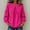 Hot Pink women ruffle blouse a1, variant on Bzdzmqm Women Fall Winter Round Neck Long Sleeve Ruffle Blouse Casual Pullover Tops for Ladies Tunic Sweater Dressy Work Office Outfits, Red L