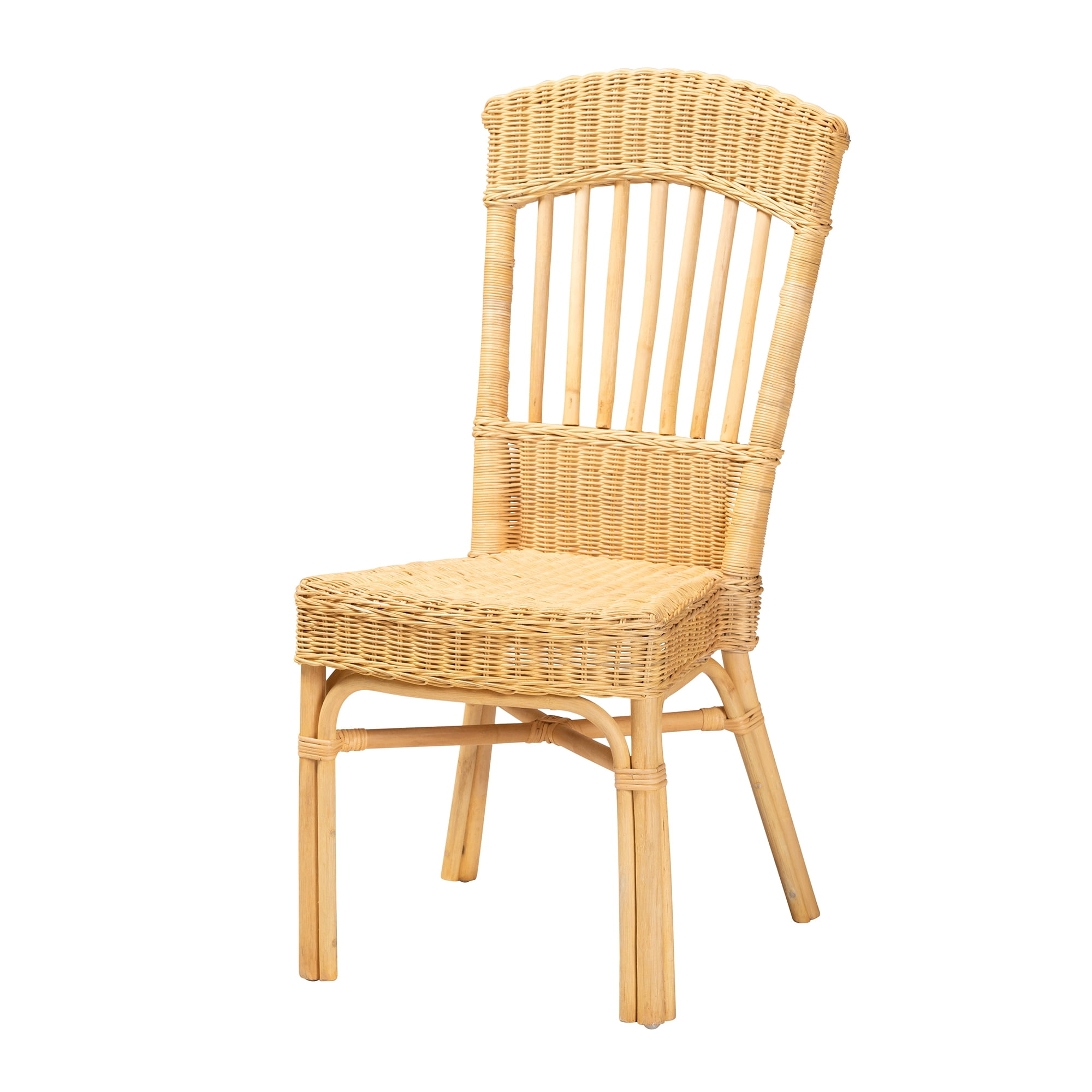 bali & pari Barito Rattan BOHO Dining Chair, Natural Brown