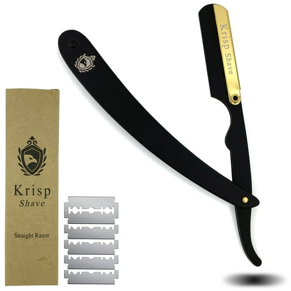 Beard Cut Throat Straight Edge Shaving Razor For Men Barber Salon Quality 10 Shave Blades