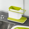 thumbnail image 2 of Évier de Rangement, Porte-Éponge, Grattoir, Brosse, Liquide de Lavage, Chiffon, Vert, 2 of 4