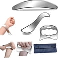 thumbnail image 3 of Masaje de herramienta de raspr, acero inoxidable Gua 3 en 1 Muscle Rhraper Tool Toat Forse Gua Sha Massage Guasha para fisioterapia, drenaje linfático, 3 of 3