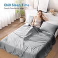 thumbnail image 4 of Cooling Blankets for Hot Sleepers - Summer Blanket Thin Lightweight Breathable Soft Double Side Enhanced Cooling for Bed Couch Sofa, Keep Cool for Night Sweats (Grey, 60 x 80 inches), 4 of 8