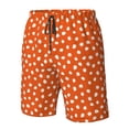 thumbnail image 4 of Logiee Dots On Orange Background Print Mens Swim Trunks Quick Dry Board Shorts,Breathable Hawaii Beach Shorts Swimwear Bathing Suits-Medium, 4 of 6
