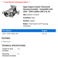 thumbnail image 2 of Upper Engine Coolant Thermostat Housing Assembly - Compatible with 2004 - 2009 Cadillac SRX 3.6L V6 2005 2006 2007 2008, 2 of 2