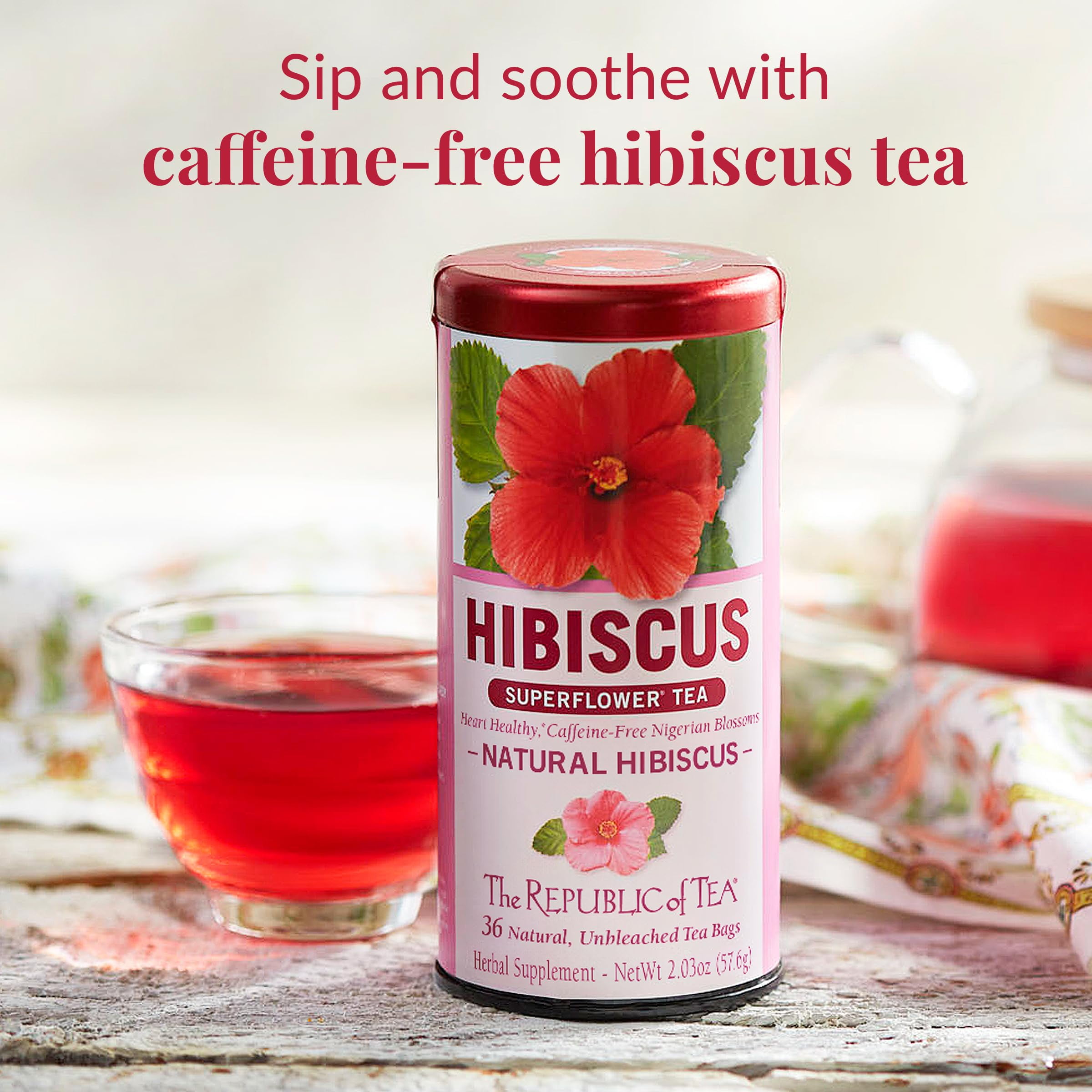 (2 pack) Natural Hibiscus Herbal Tea