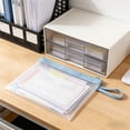 thumbnail image 4 of A5 Frosted Waterproof File Pouch, Clear Frosted A5 TPU Portable Document Bag, Handheld Paper Storage Organizer, Office Supply for Work and Daily Document, 4 of 6