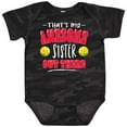 thumbnail image 3 of Inktastic That's My Awesome Sister out There with Softballs Boys or Girls Baby Bodysuit, 3 of 5