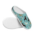thumbnail image 3 of Daiia Cute Dog Print Women’s Fuzzy Slippers Memory Foam Lightweight House Shoes Cozy Loafer Flannel House Shoes-37/38, 3 of 7
