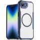 thumbnail image 1 of For iPhone 16e Case Compatible with MagSafe Hybrid Phone Cover Carbon Fiber - Green, 1 of 5