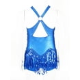 thumbnail image 5 of Zaldita Kids Girls Sleeveless Halter Sequins Latin Salsa Dance Dress Tassel Ballroom Dance Leotard Blue 6, 5 of 7