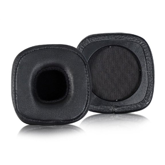 1Pair Leather Sponge Soft Headband Accessories Foam Cushion Cover Replacement Ear Pads BLACK EARPADS