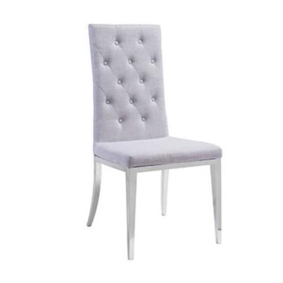 Silla Kessa Muebles para comedor tela Lino - gris