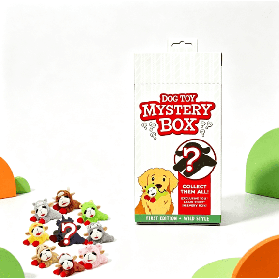 Lamb Chop Mystery Box Dog Interactive Plush Toy, Soft Plush Lamb Toy with Crinkle Sound and Catnip,Interactive Pet Toy for Cats and Small Dogs
