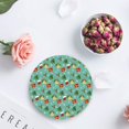 thumbnail image 4 of FMSHPON Merry Christmas Set of 8 Round Coaster for Drinks, Absorbent Ceramic Stone Coasters Cup Mat with Cork Base for Home Kitchen Room Coffee Table Bar Decor, 4 of 6