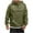 Army Green, variant on Miluxas Men's Cargo Hoodie Tacktical Sweatshirt Quarter-Zip Pullover with Multi Pockets Black 4(S)