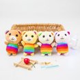 thumbnail image 2 of Soft Bear Toy Keychain Backpack Charm Easter Stuffed Animal Doll Cute Decorative Pendant for Kids and Adults, 2 of 9