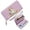 Purple, variant on GEEAD Slim Zippered Purse with Wrist Strap Credit Card Holder for Women whimsical floral scene kitten floral attire Elegant Gift for Mother's Day, Bridesmaid, Christmas Durable Polyester Lining