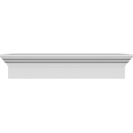 Ekena Millwork 106" Bottom Width x 109.50" Top Width x 6"H x 1"P Traditional Crosshead