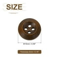 thumbnail image 2 of Uxcell 100Pcs Wooden Buttons 0.59" 4 Hole Round Wood Sewing Button Craft Coffee, 2 of 7