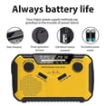 thumbnail image 5 of Linterna de emergencia SOS multifuncional para exteriores, radio de generación de energía solar con manivela, transmisión meteorológica WB, 5 of 5