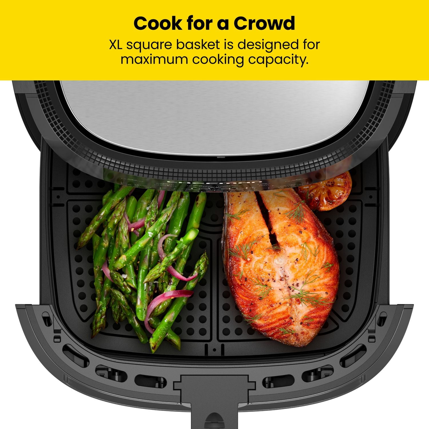 Chefman Easy-View Air Fryer with Digital Controls, 7.5L (8 Qt) Capacity - Stainless Steel, New, 7.5L (8 Quart) Air Fryer