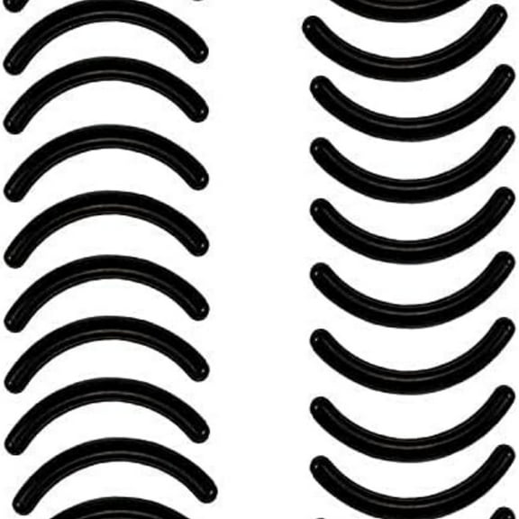 20pcs Universal Soft Silicone Eyelash Curler Replacement Pads Refill Pads for Eyelash Curler - Black