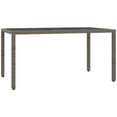 thumbnail image 2 of vidaXL 7 Piece Garden Dining Set with Cushions Grey Poly Rattan, 2 of 4