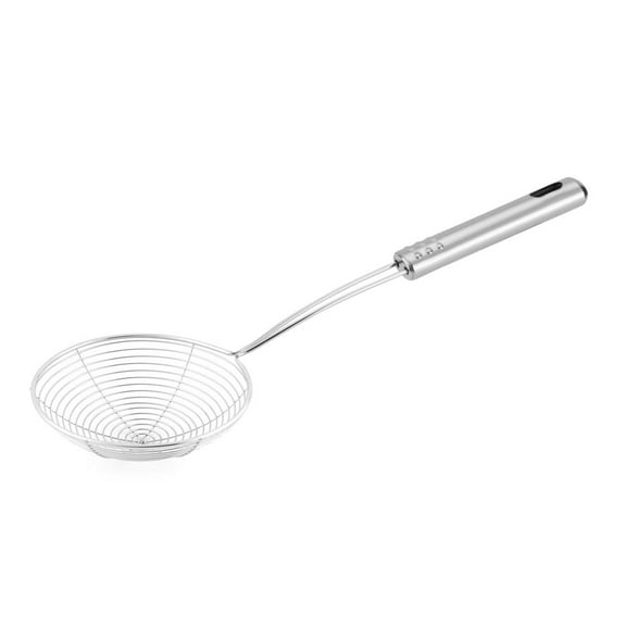 Unique Bargains Home Kitchen Metal Wire Spiral Mesh Frying Skimmer Strainer 4.5 Inch Dia