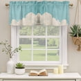 thumbnail image 2 of Blue Ombre Sky Curtain Valances for Windows, Kitchen Valance Window Treatments Panel 2 Pack, Vintage Modern Clouds Nature Scenery Rod Pocket Short Curtains for Bathroom Bedroom 42 x 12 Inch, 2 of 8