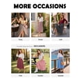 thumbnail image 3 of TEMOFON Womens Floral Maxi Skirt Elastic Waist Casual A-Line Long Skirt Summer Boho Flowy Beach Vacation Skirt with Pockets, 3 of 9
