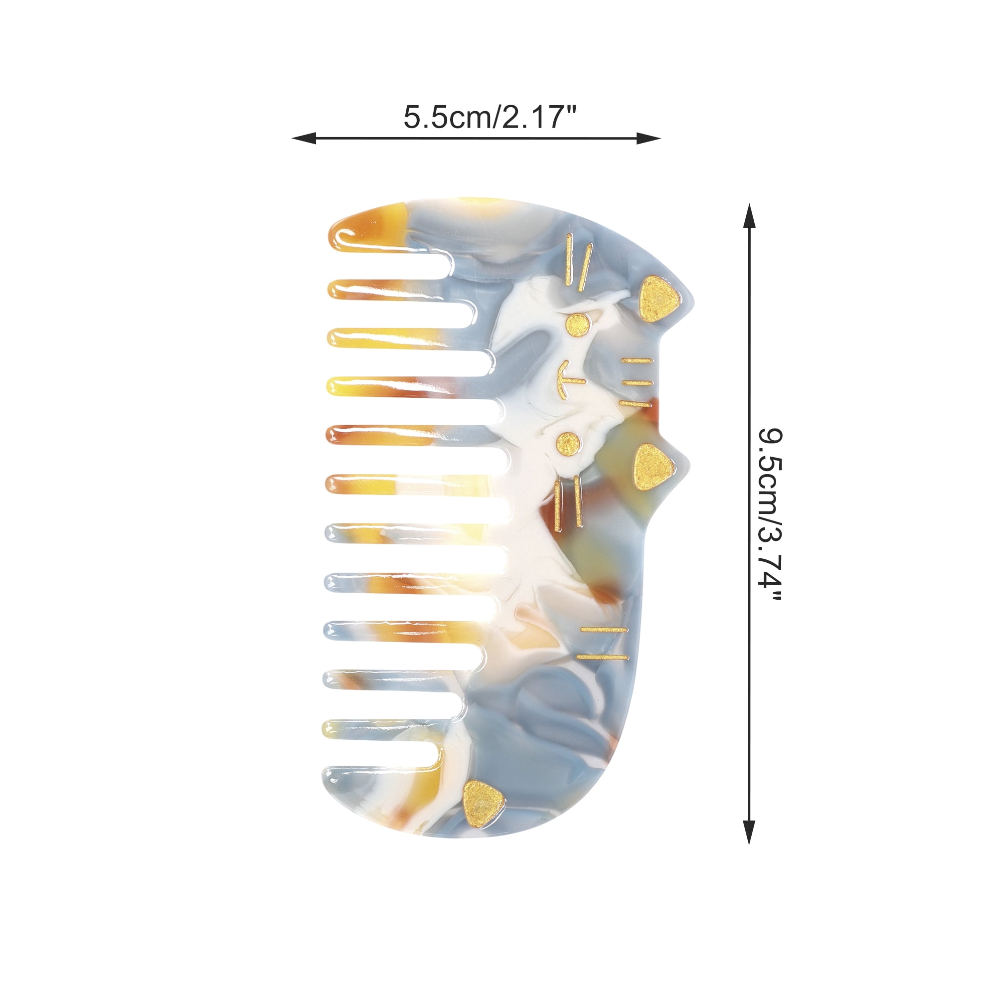 Unique Bargains 1 Pc Women Durable Cute Cat Comb Designed for All Hair Types Blue