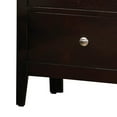 thumbnail image 4 of Con 26 Inch Modern 2 Drawer Nightstand Silver Knobs Cappuccino Brown - Saltoro Sherpi, 4 of 5
