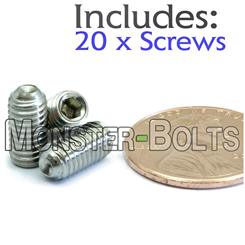 DIN 916 A2-70 M8-1.25 x 10mm Stainless Steel Socket Set Screws CUP Point