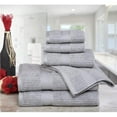 thumbnail image 1 of Affinitylinens HF6PCTWL-SVL - Ensemble Serviette 6 Pièces en Coton Zero Twist - Argent, 1 of 1