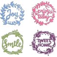 thumbnail image 5 of 1set 4pcs Metal Flower Wreath Cutting Dies with Words Joy Smile and Enjoy Today for DIY Scrapbooking Album Decorative Wedding Invitation Card Making, 5 of 5