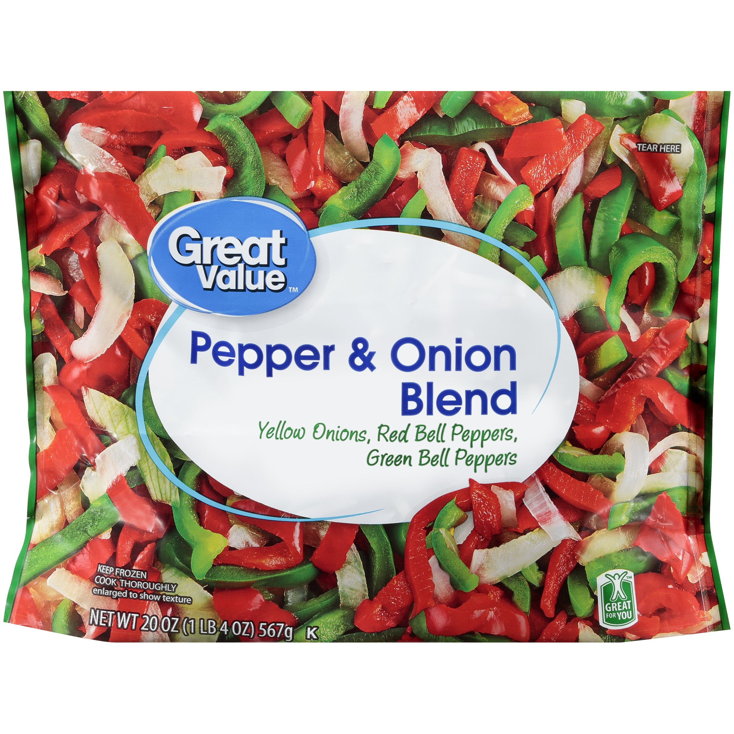 Great Value Pepper and Onion Blend, Frozen Vegetables, 20 oz ...