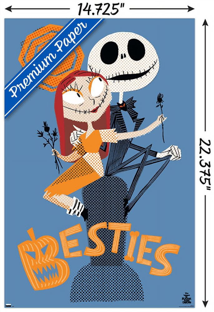 Disney Tim Burton's The Nightmare Before Christmas - Besties Wall Poster, 14.725" x 22.375"