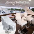 thumbnail image 2 of Boat Seat Cover, Waterproof Pedestal Pontoon Captain Boat Bench Chair Seat Cover, Oxford Fabric Helm Chair Protective Covers, 24''x22''x25'', 2 of 6