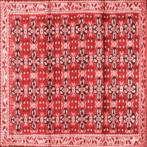 Ahgly Company Indoor Square Persian Red Traditional Area Rugs, 4' Square