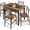 Brown/Black, variant on Best Choice Products 5-Piece Modern Dining Set, Kitchen Table W/ 4 Matching Chairs & Storage Rack - Medium Brown/Black